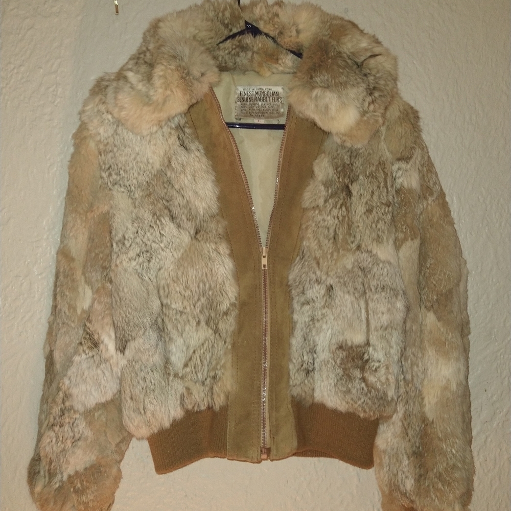 Rabbit fur coat